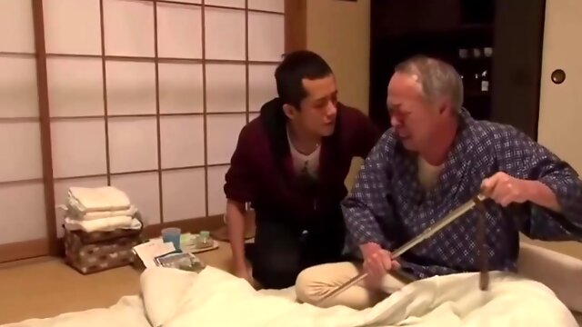 Horny wife miwako gets orgasm by old man 1