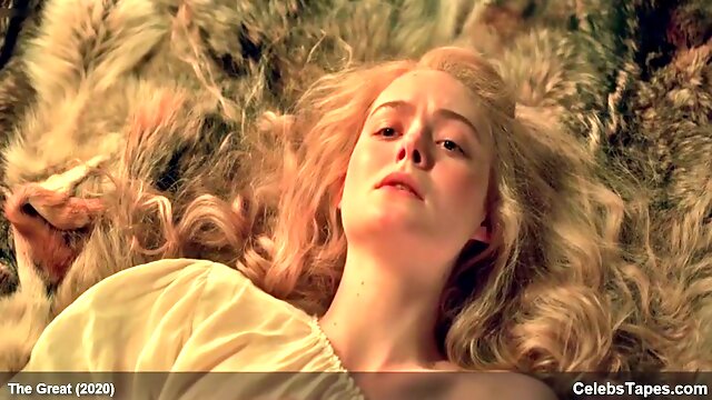 Elle Fanning is watching a hot video