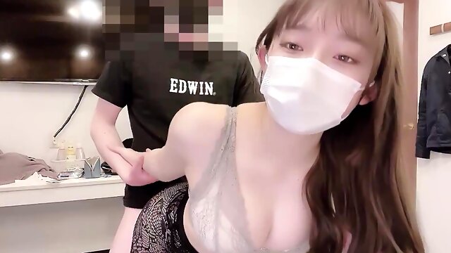 Masked Japanese girl turned 18 and now shes ready to have sex on webcam