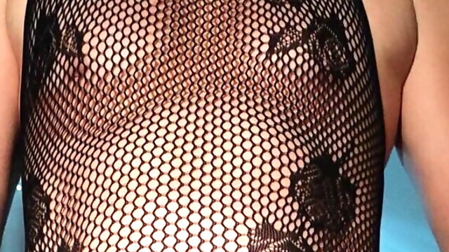 Bodystocking and cock ring with anal plug