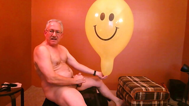75) Smiley Balloon Jerk-Off -- Will He Pop? -- Balloonbanger