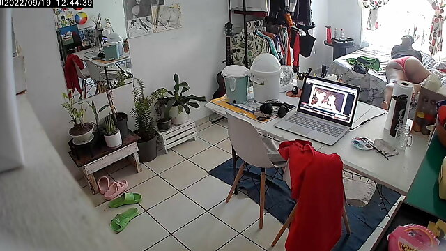 Lesbian Hidden Camera, Office Webcam, Real Mature Lesbian