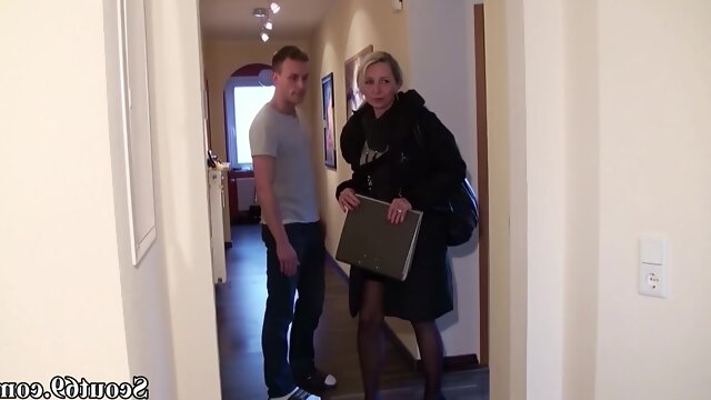 GERMAN YOUNGSTER SEDUCE MILF REALTOR to FUCK IN LINGERIE