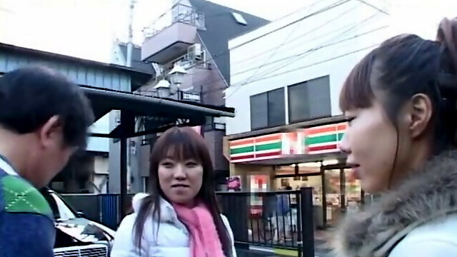Japanese girls dominate some slaves for public sissy humiliation!