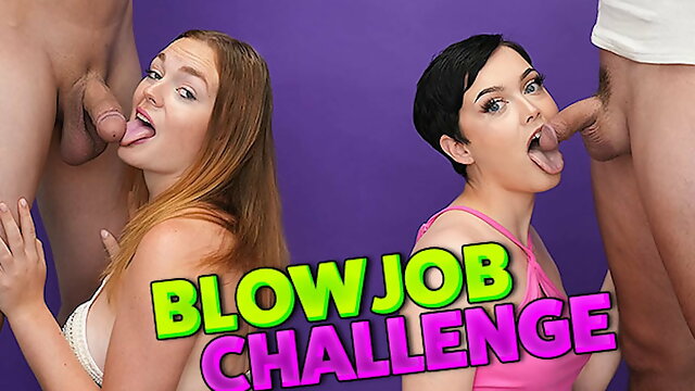 Handjob Challenge, Blowjob, Cum In Mouth