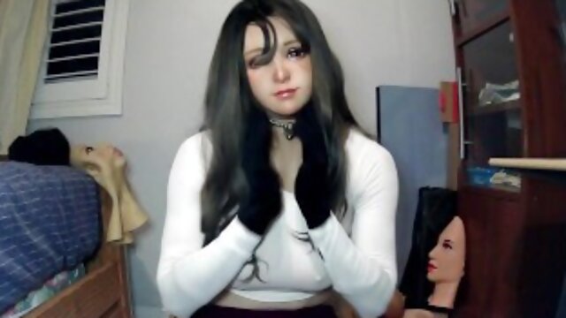 Quiet Nancy Part 1! Female mask and real life doll! Nancy puts on her gloves and plays with a mask!