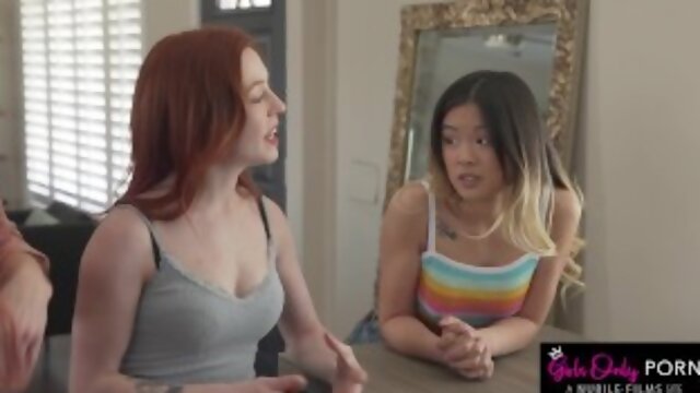 Lesbian Orgasm, Tall Short, Skirt