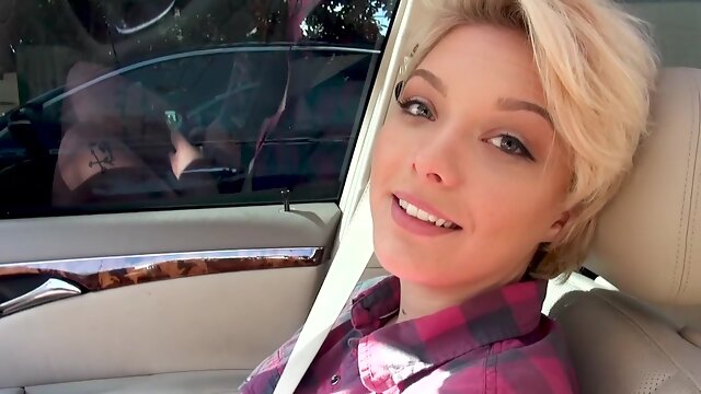 Pretty short haired girl fucks for money in POV