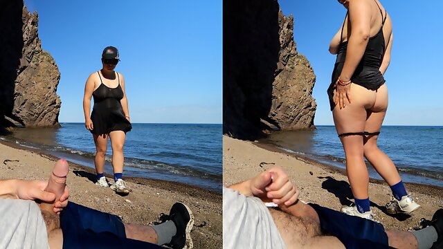 Beach Stranger, Exhibitionist Outdoors, Nudist Beach, Beach Flash