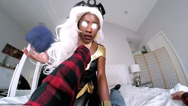 Nicole Kitt as Storm in X-Men XXX Parody VR Porn