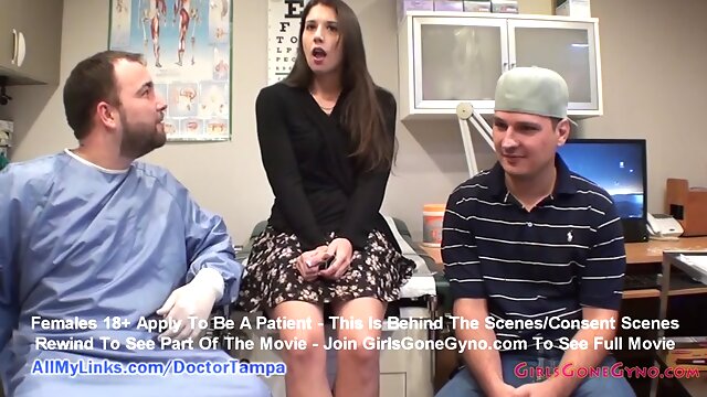 New student Logan Laces gyno exam by Tampa doctor on cam