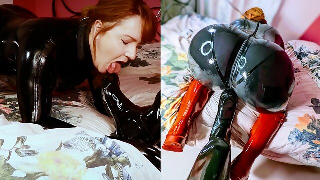 Latex Boots Anal, Collar, Latex Catsuit, Rubber Latex, Boots Worship, Lick Boots