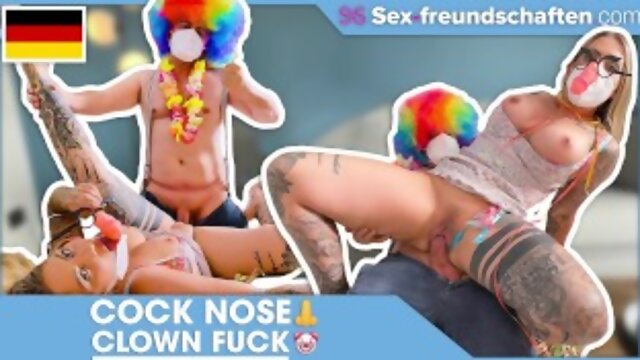 Carnival 1999: afro clown puts meat stick in city slut MIA BLOW (Germany)! SEX-FREUNDSCHAFTEN