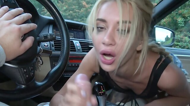 Blonde slut Katrin Tequila gets properly fucked in the car