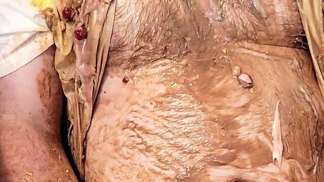 Trying to stain and ruin my white button up shirt by playing a dice game with pies and pudding