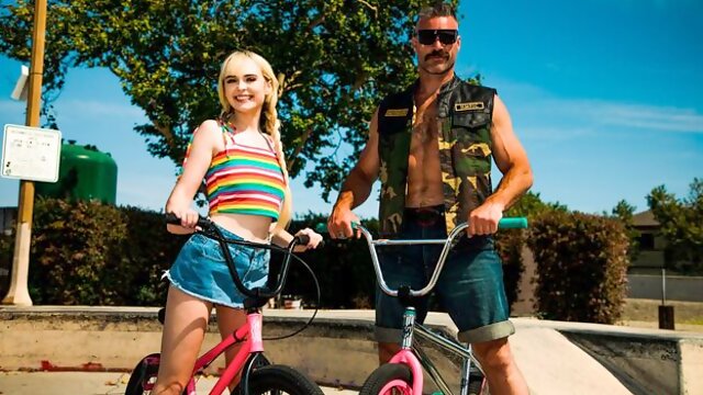 A young and slutty blonde Lilly Bell fucked in the missionary pose