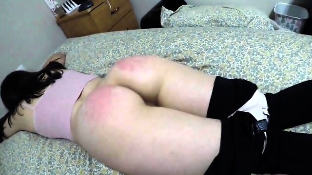 Tied teen spanked and fucked with creampie close up
