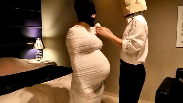Pregnant womans mummification play
