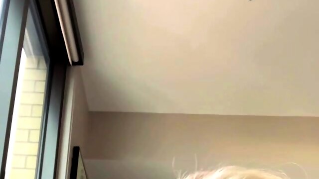 Nasty blonde girl solo pussy toying and masturbation fun