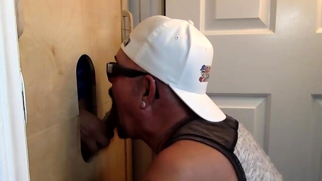 Gloryhole mature DILF giving blowjob