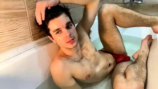 Gay teddy bear does a solo in nylon hose