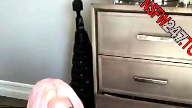 Blonde With Natural Big Boobs Loves Putting A Toy In Her