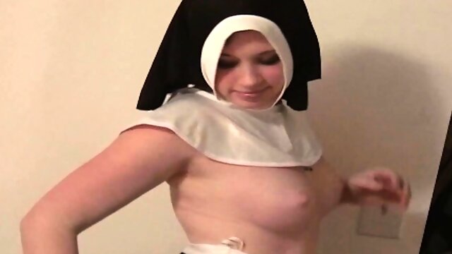 Gfs play around dressing like a naughty nun