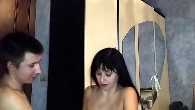 Russian mature mom suck her boy