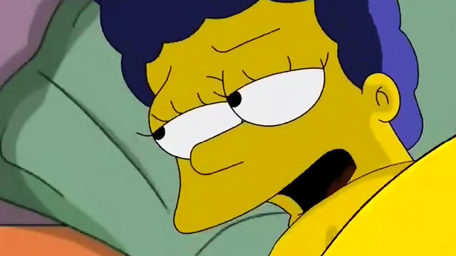 Horny Marge Simpson getting banged just how she likes it