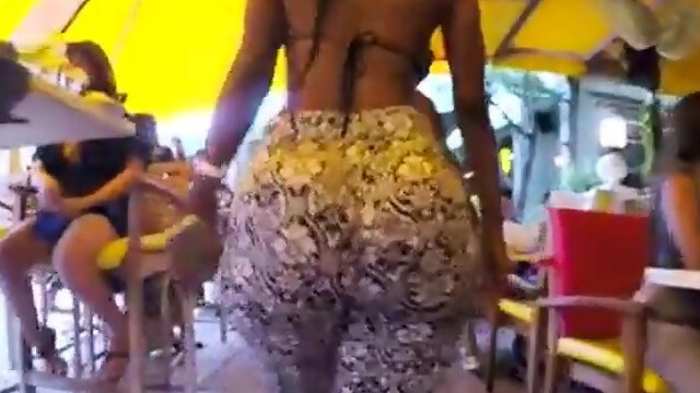 Phat Black Jiggly Ass Walking