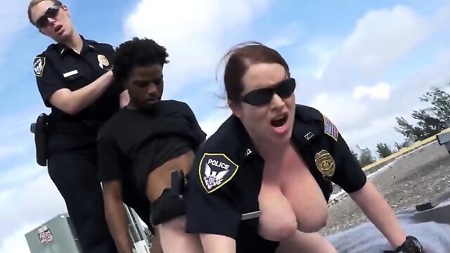 Horny cops bust and arrest perv dude peeping through windows