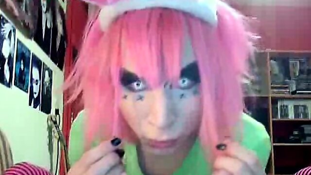 Hot Emo Femboy On Webcam