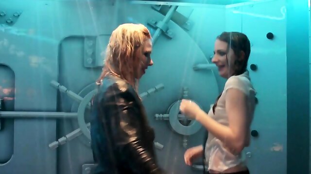 Wetlook girls dancing in the shower room 7