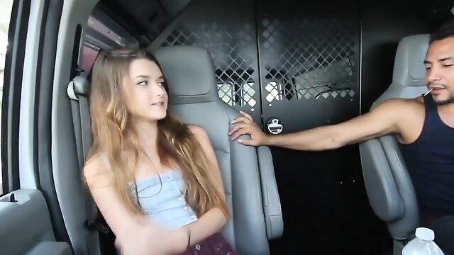 Petite 18yo hitchhiker Alex Mae meets the wrong guy