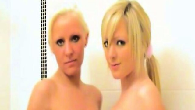 Hot teens Jessica Cute and Ella are found in the tub by the