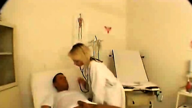 Naughty Female Doctor Examines A Patients Cock