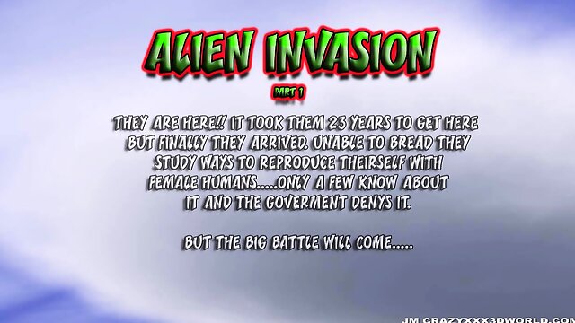 3D Animation. Alien Invasion