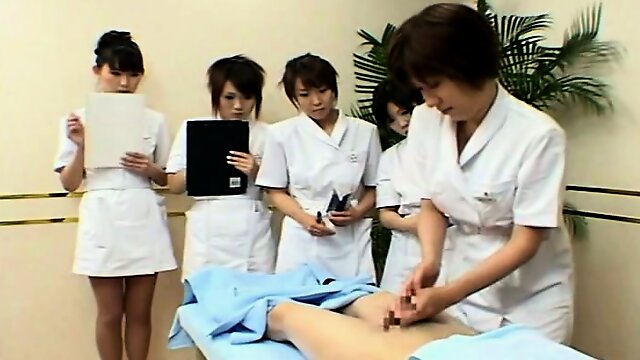 Håndjob, Offentlig, CFNM, Uniform, Gruppe, Japansk Massage