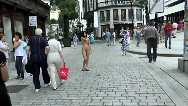 Sweet shy teen nikola naked on public streets