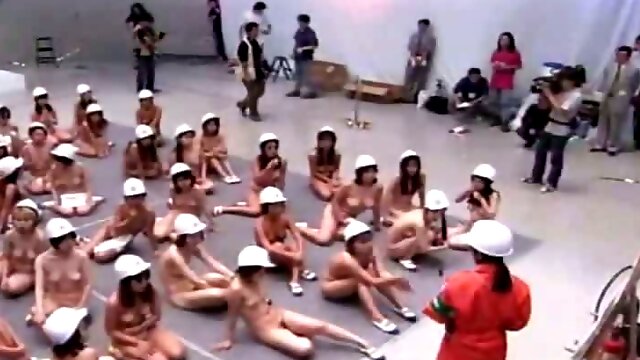 Subtitled nudist Japanese ENF bizarre fire safety class