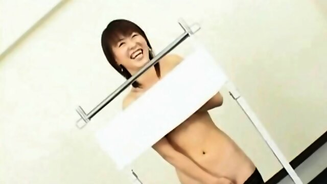 Subtitled shy Japanese student nude for crazy game show