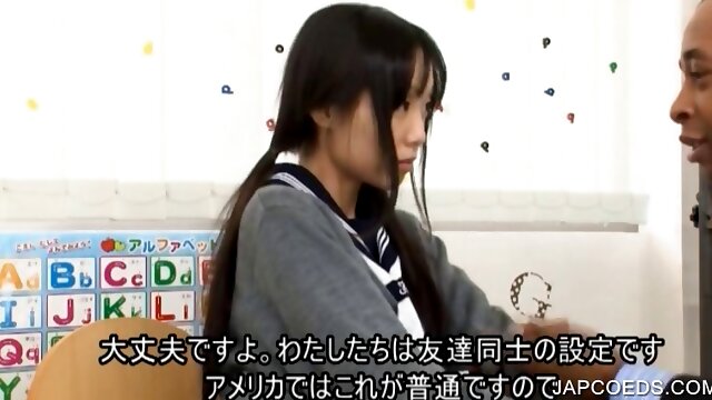 Japanese teen kissing at school