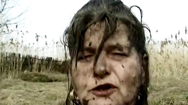 Horny old mom covered with mud riding part5