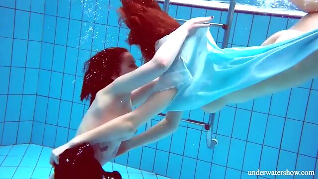 The hottest underwater girls stripping Dashka and Vesta