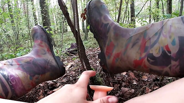 Forest Masturbation Through The Panties