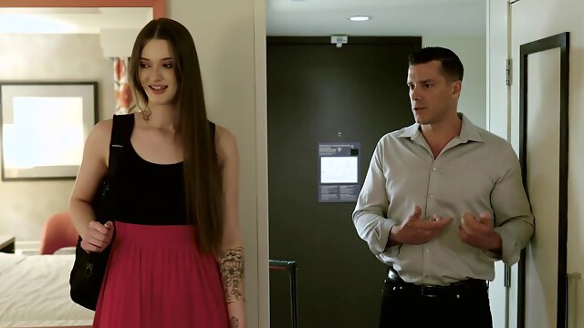 Brunette Olivia Madison enjoys while getting fucked on the bed