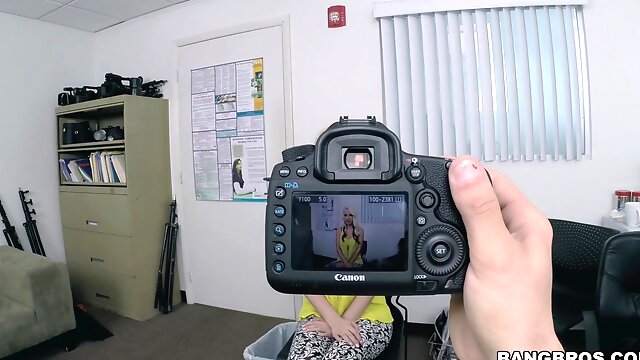 POV video with amateur coworker Darcie Belle giving a blowjob