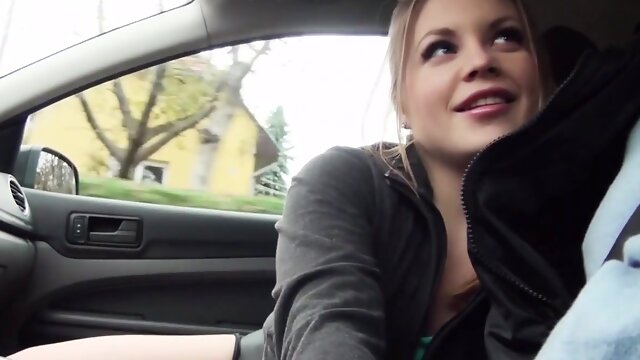 Picked up girl gets fucked in the car