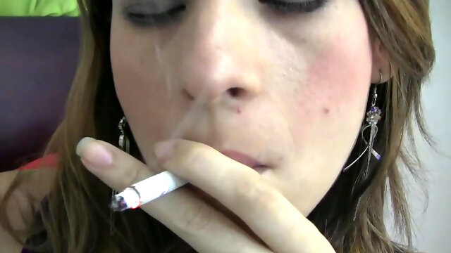 Smoking teen likes to tease