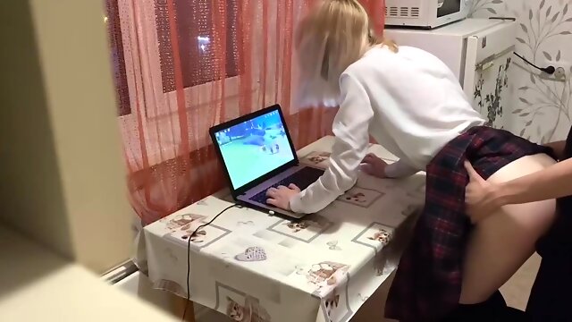 Russisch, Webcam, Schuluniform